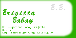 brigitta babay business card